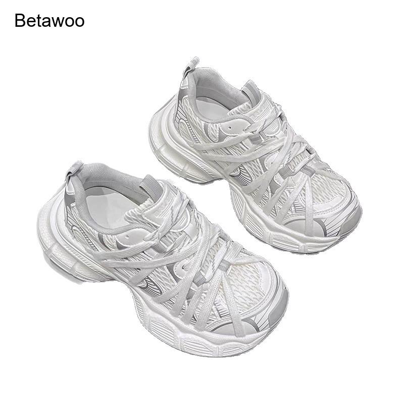 Women'S Yellow Fashion Sneakers - Zapatillas Deportivas de Plataforma con Malla