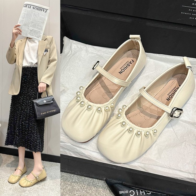 Women Fashion Heels - Zapatos Planos Mary Jane Cómodos con