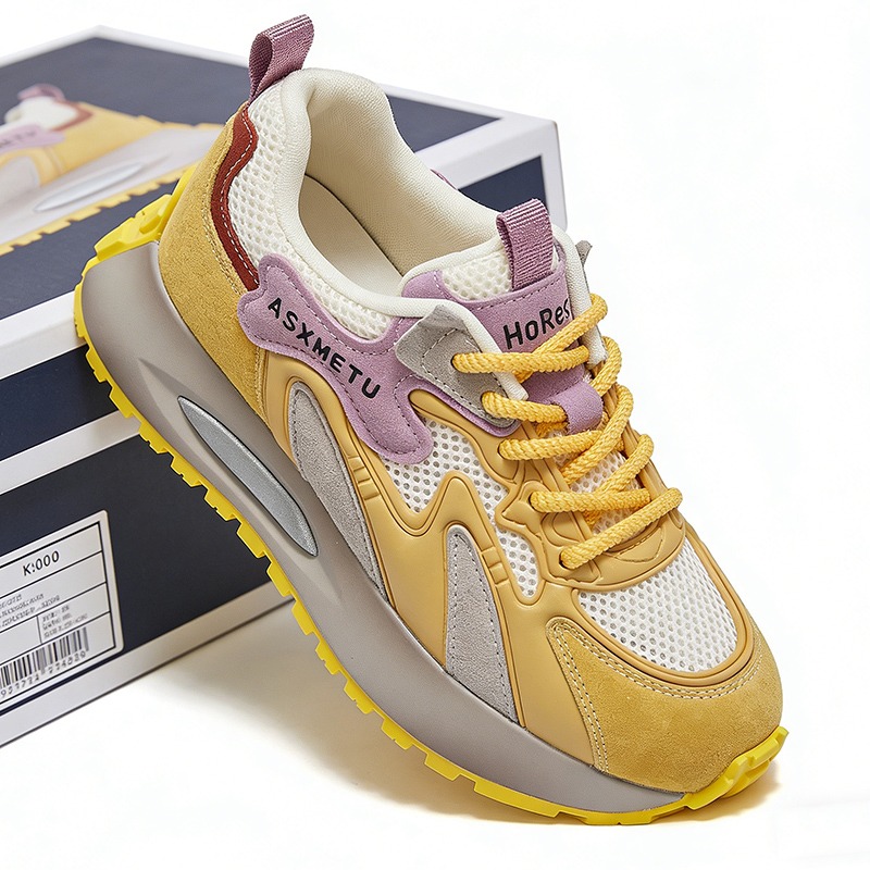 Women'S Yellow Fashion Sneakers - Zapatillas de Moda Primavera Verano 2026
