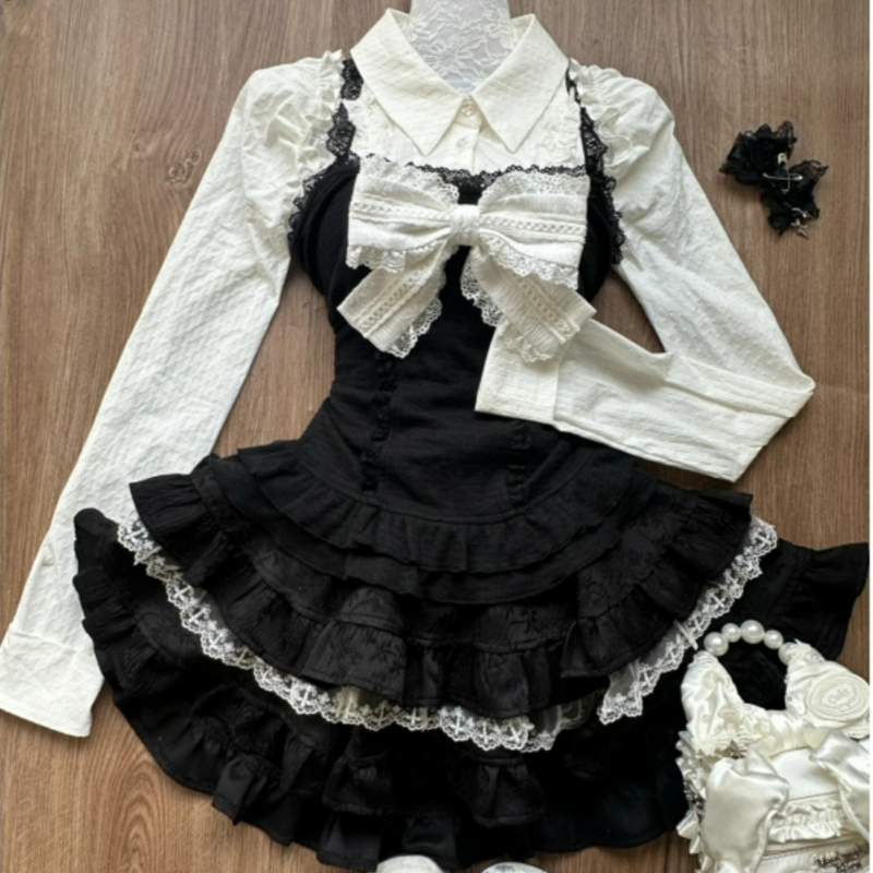 Women'S Y2K Fashion Aesthetic - Conjunto de 3 piezas de estilo