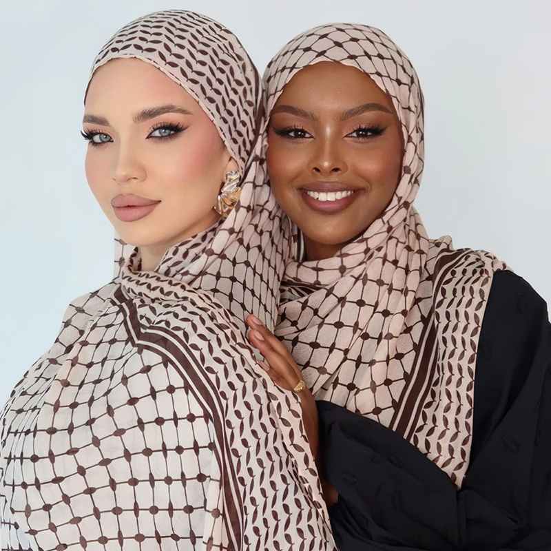 Women Fashion Uae - Bufanda de gasa árabe para mujer,