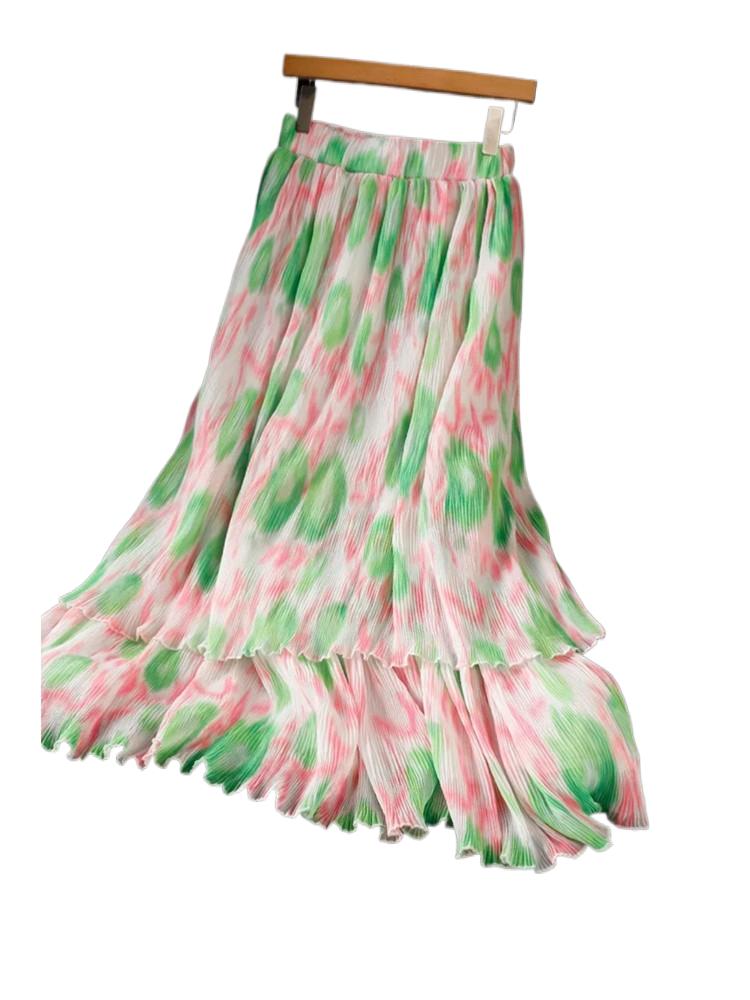 Women Fashion Japan - 2026 Falda plisada de gasa con