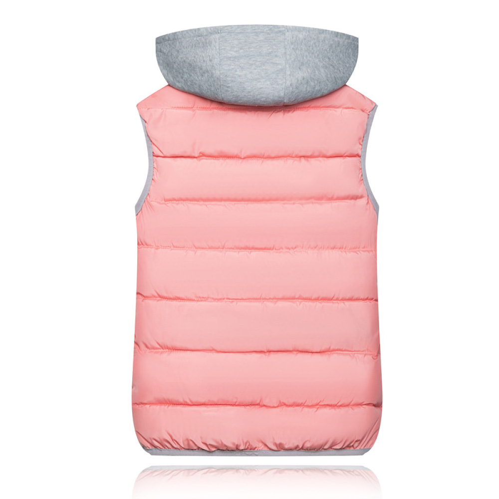 Puffer Vest Fashion Women - Chaleco Acolchado Informal con Capucha para