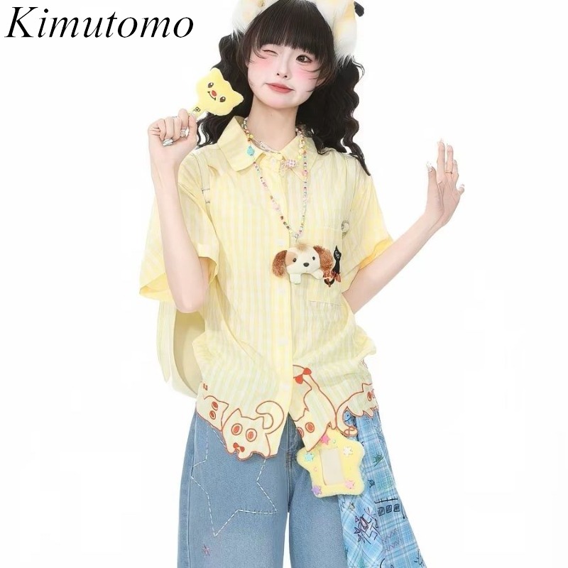Women'S Y2K Fashion Aesthetic - Camisas Kimutomo para mujer, blusa informal