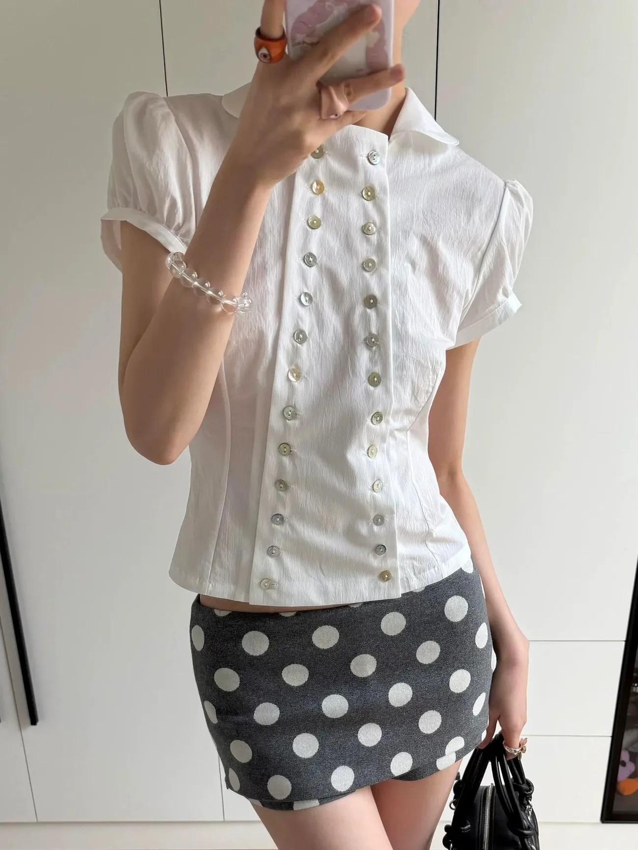 Women'S Y2K Fashion Aesthetic - Blusa con Cuello Peter Pan, Estilo