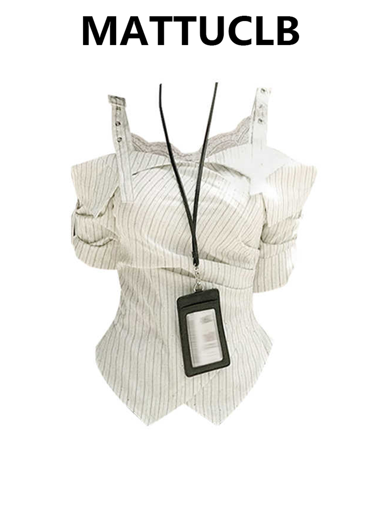 Women'S Y2K Fashion Aesthetic - Camisa a Rayas de Verano 2026