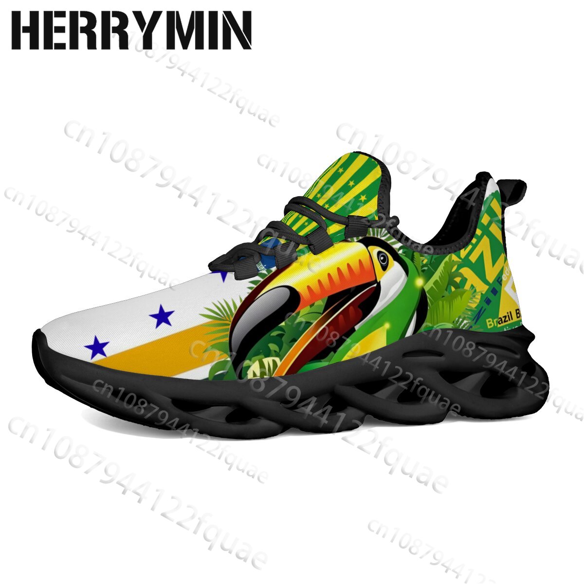 Women'S Yellow Fashion Sneakers - Zapatillas deportivas con estampado de bandera