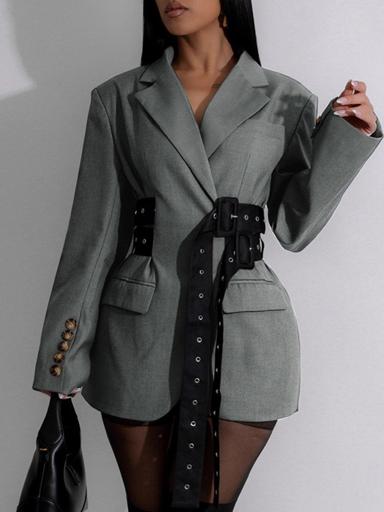 Blazer Women Oversized - Abrigo Blazer elegante para mujer, chaquetas