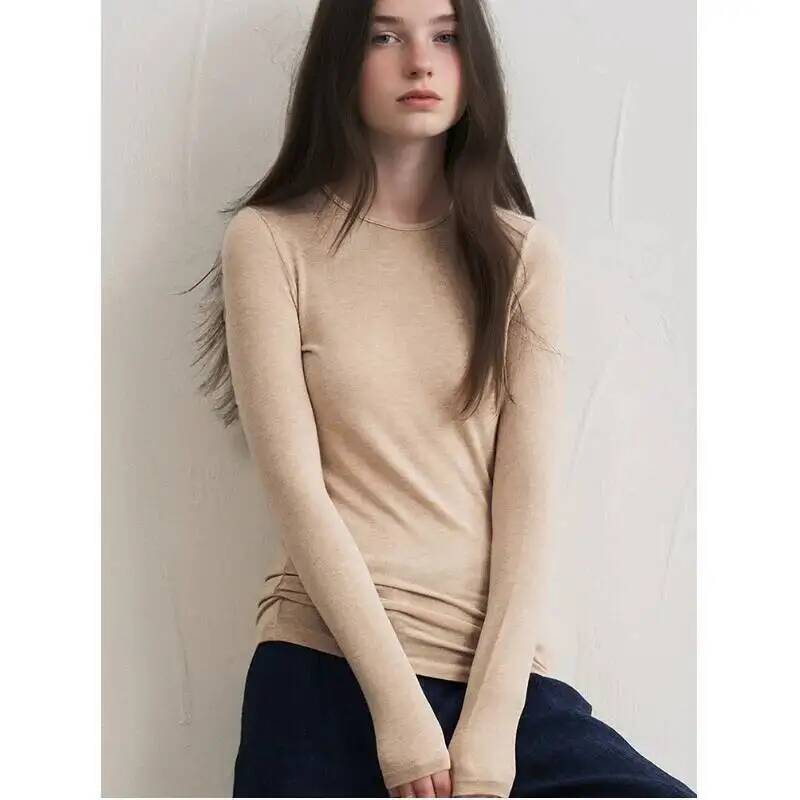 Trend Women Fashion - Camiseta de manga larga de mezcla