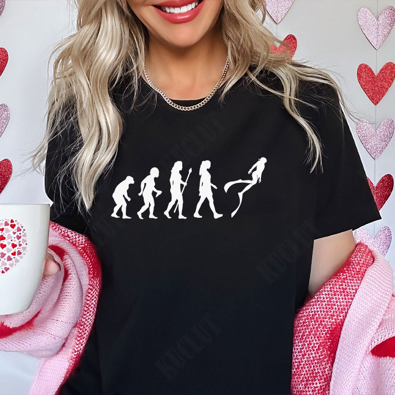 Camiseta divertida de evolució - Women Fashion Evolution reseña y precio