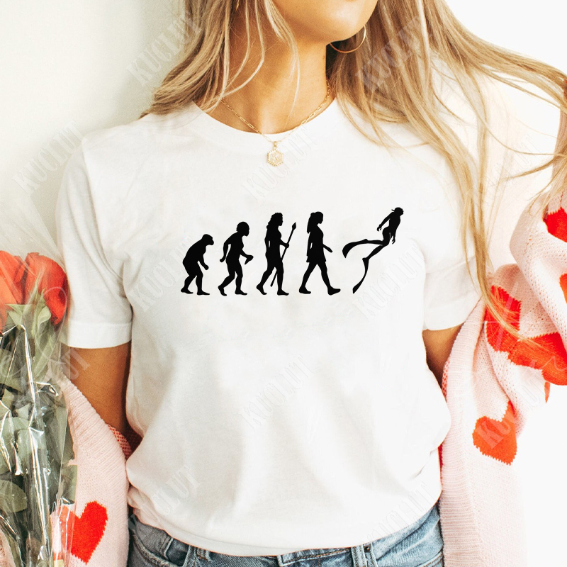 Camiseta divertida de evolució - Women Fashion Evolution reseña y precio