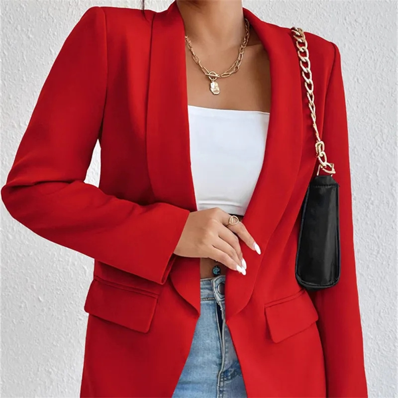Nuevo Abrigo de traje con boto - Blazer Women Oversized reseña y precio