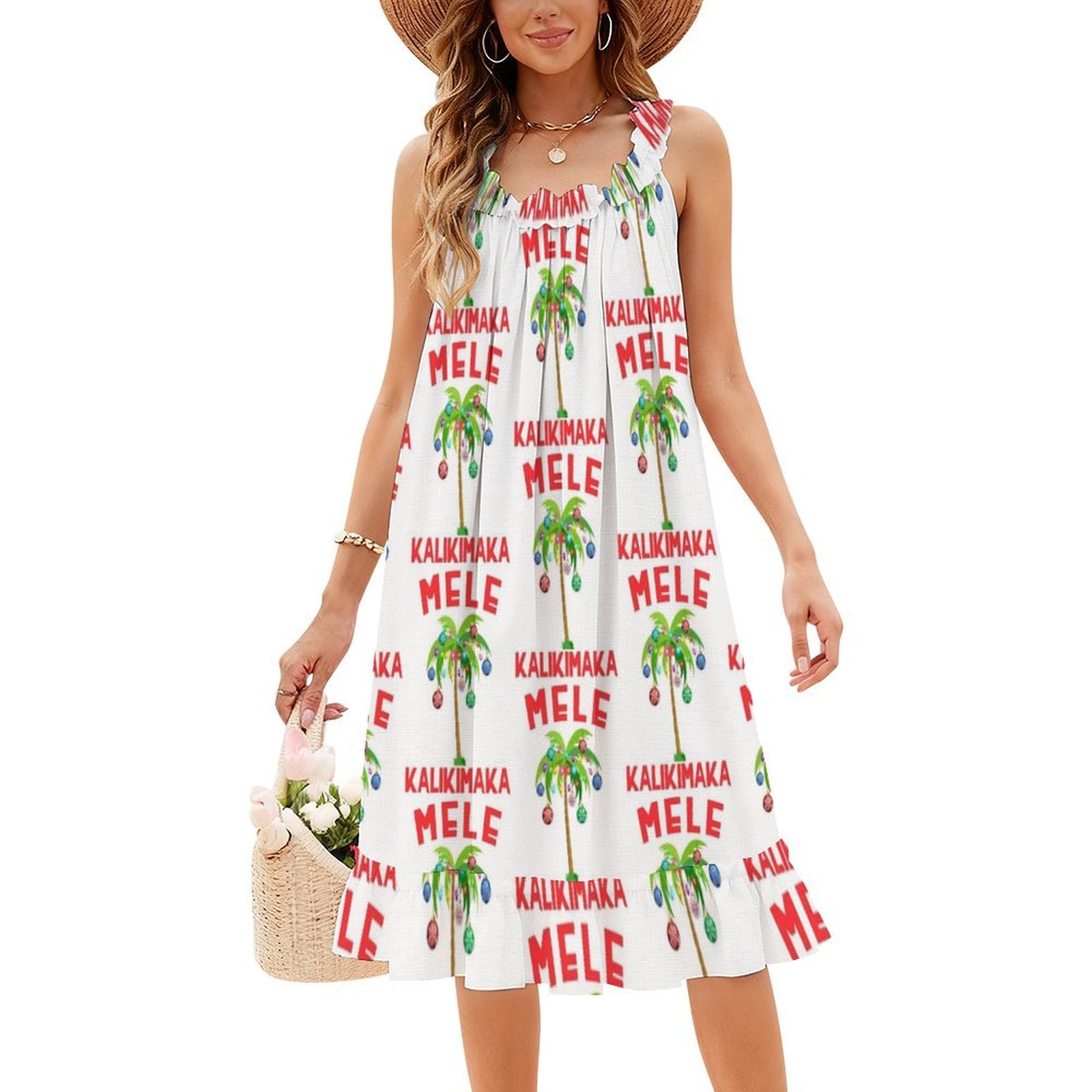 Mele Kalikimaka-vestido bohemi - Smocked Dress Women reseña y precio