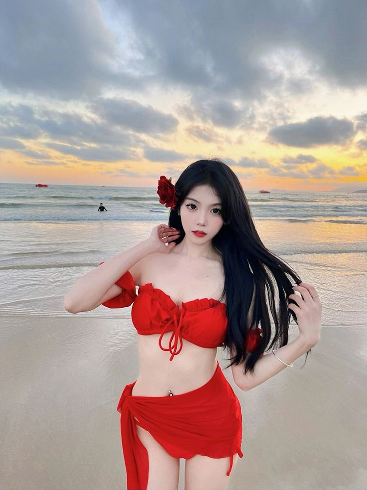 Bikini Rojo Sexy para Mujer, M - Women'S Fashion Middle Ages reseña y precio