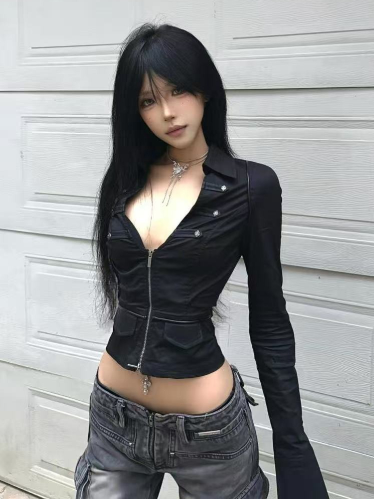 Camisas cortas de encaje sin m - Women'S Y2K Fashion Aesthetic reseña y precio