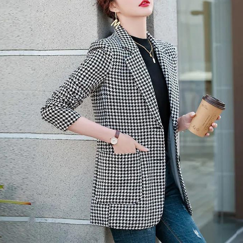 Traje de manga larga con cuell - Blazer Women Oversized reseña y precio