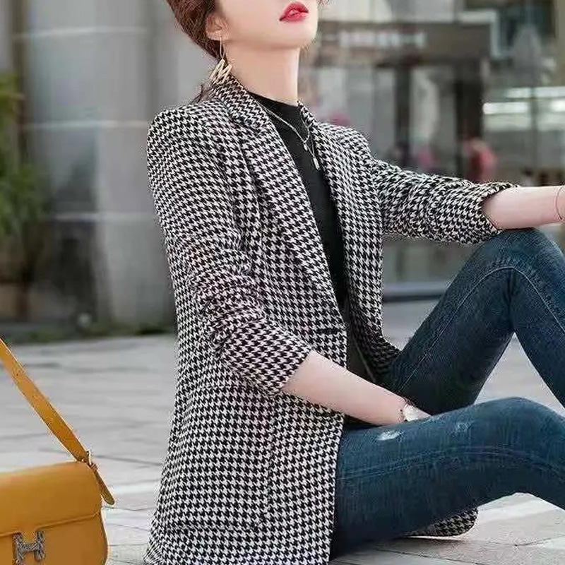 Traje de manga larga con cuell - Blazer Women Oversized reseña y precio