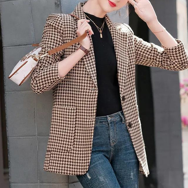 Traje de manga larga con cuell - Blazer Women Oversized reseña y precio
