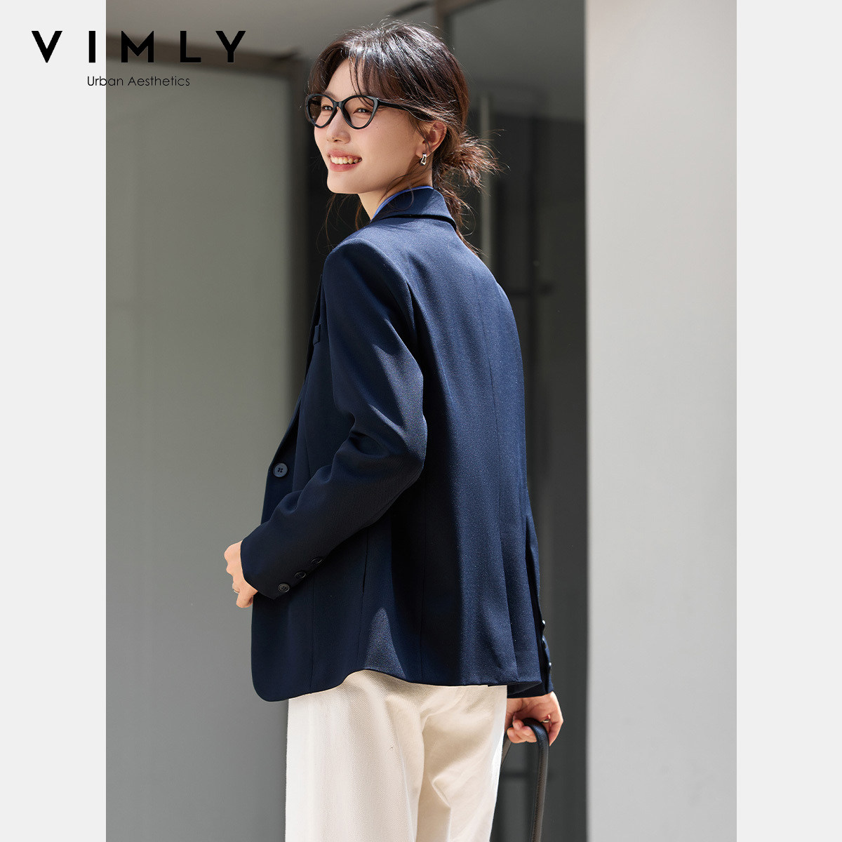 Chaquetas Azul Marino para Muj - Blazer Women Oversized reseña y precio