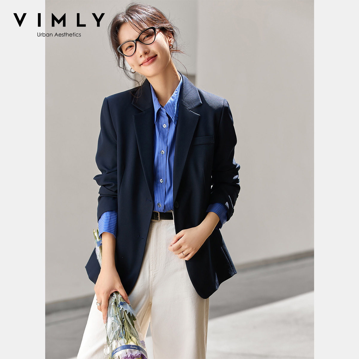 Chaquetas Azul Marino para Muj - Blazer Women Oversized reseña y precio