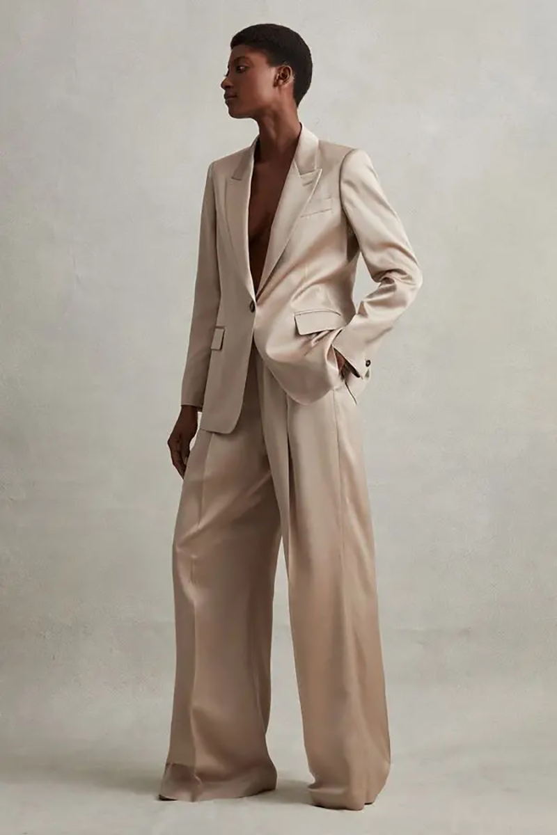 Conjunto de Traje de Seda Sati - Blazer Women Oversized reseña y precio