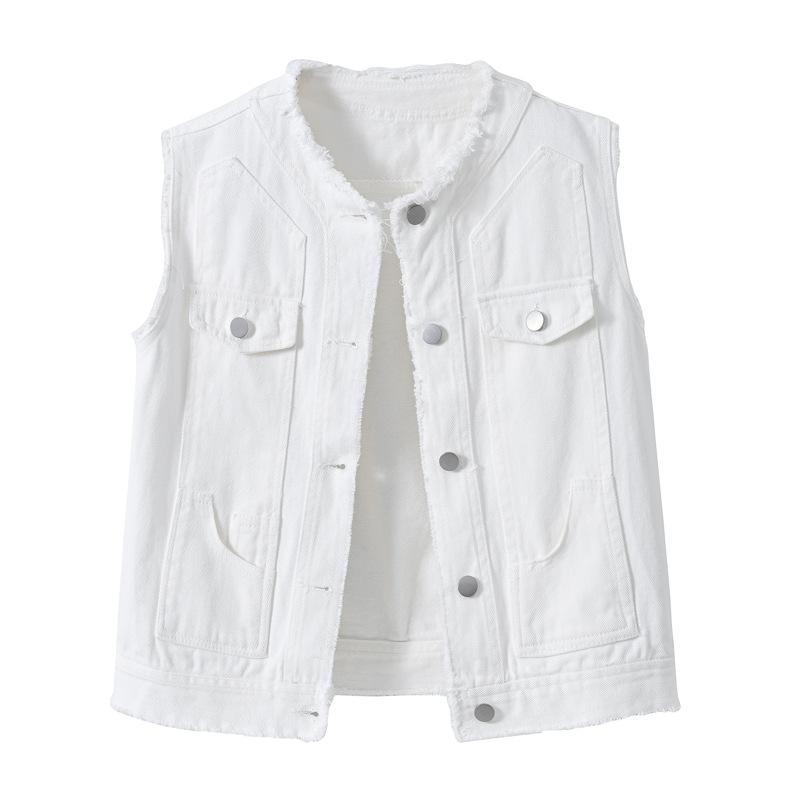 Chaleco vaquero sin mangas par - Women'S Fashion Vest Tops reseña y precio