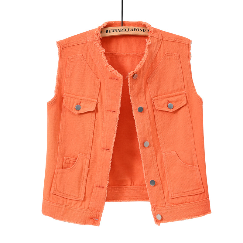 Chaleco vaquero sin mangas par - Women'S Fashion Vest Tops reseña y precio