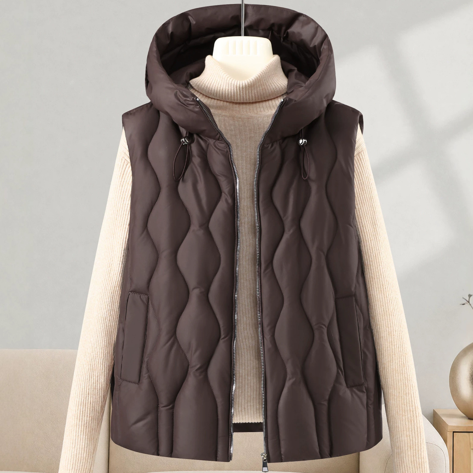 Chaleco Corto y Grueso de Algo - Puffer Vest Fashion Women reseña y precio