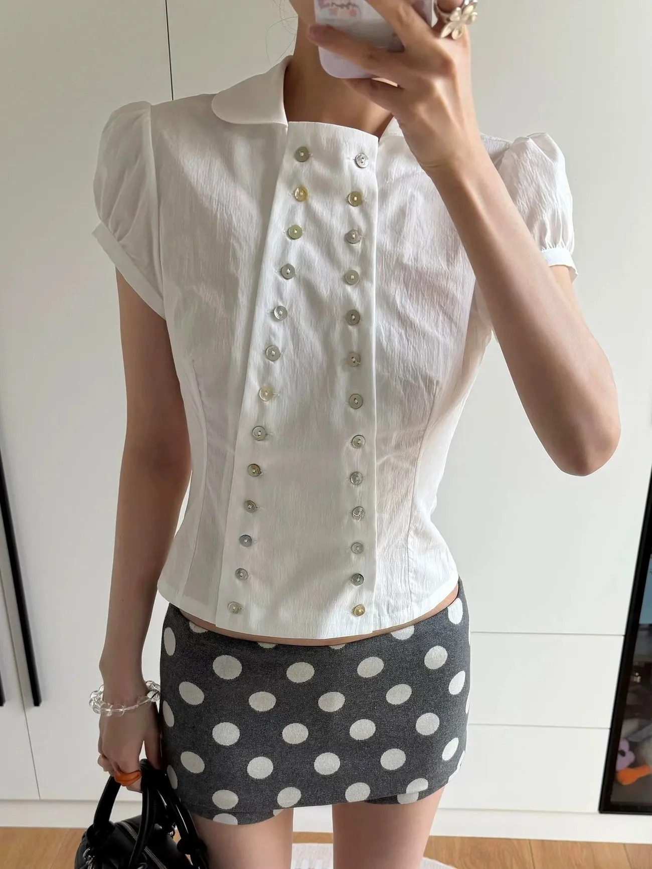 Blusa con Cuello Peter Pan, Es - Women'S Y2K Fashion Aesthetic reseña y precio