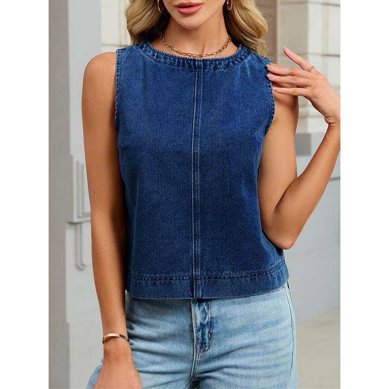 Chaleco Vaquero Casual de Cuel - Women'S Fashion Vest Tops reseña y precio