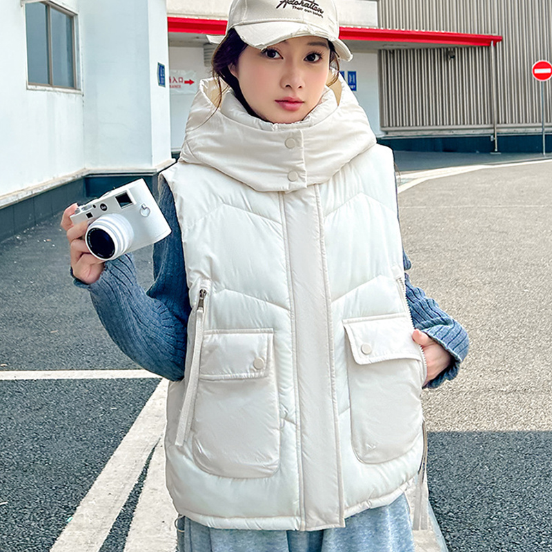2025 Chaleco holgado con capuc - Puffer Vest Fashion Women reseña y precio