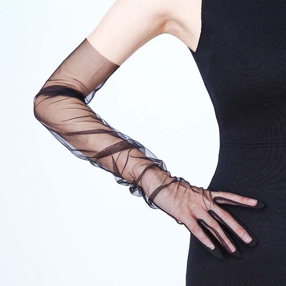Guantes de tul transparente ul - Women Fashion Photoshoot reseña y precio