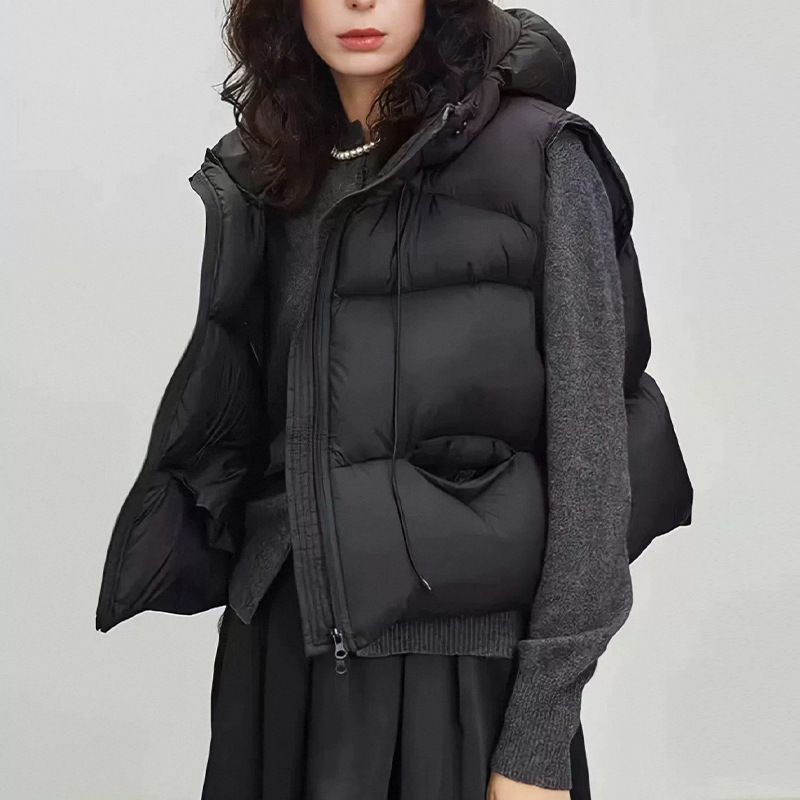 Chaleco de plumón de pato blan - Puffer Vest Fashion Women reseña y precio