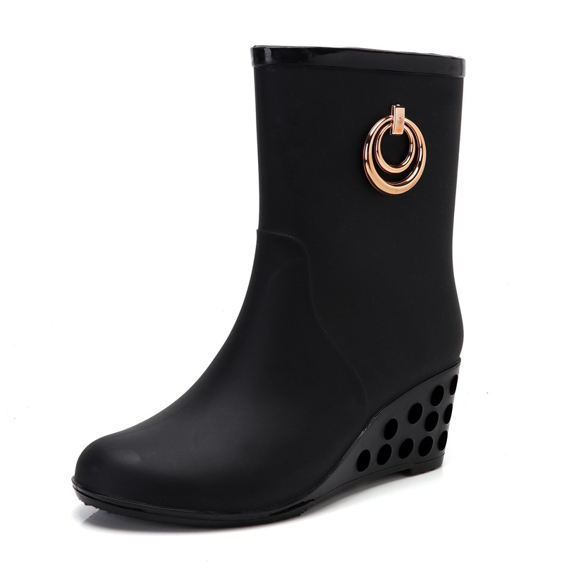 Botas de lluvia con tacón de c - Women'S Fashion Gumboots reseña y precio