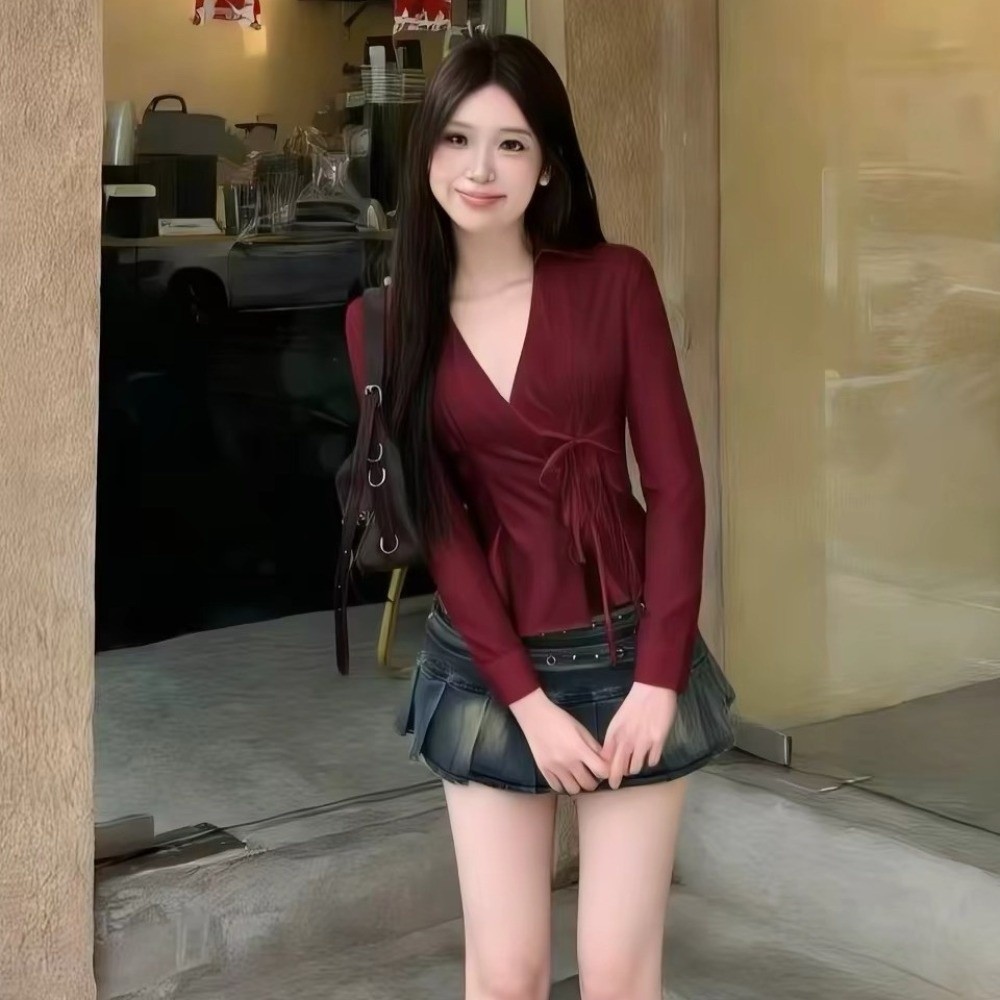 Camisa de Moda de Manga Larga, - Women'S Y2K Fashion Aesthetic reseña y precio