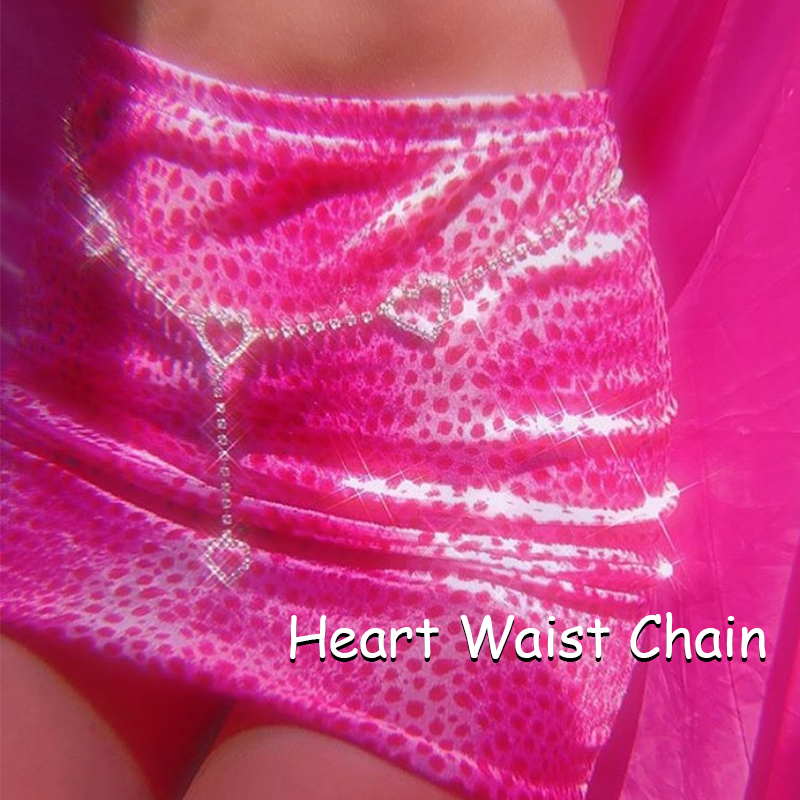 Cadena de cintura de corazón d - Women'S Y2K Fashion Aesthetic reseña y precio